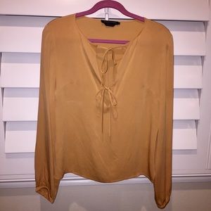 Peach silk blouse
